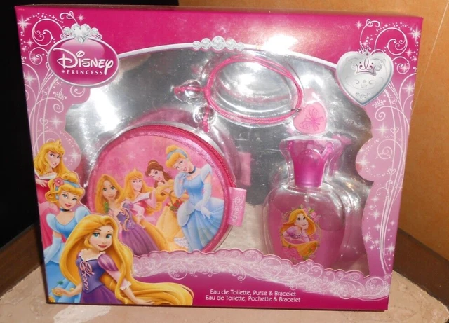 coffret princesses disney eau de toilette + pochette + bracelet, neuf