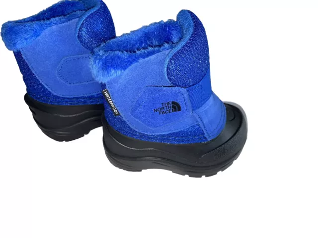The North Face Alpenglow II Insulated Waterproof Boots BLUE Boys Toddler Size 4