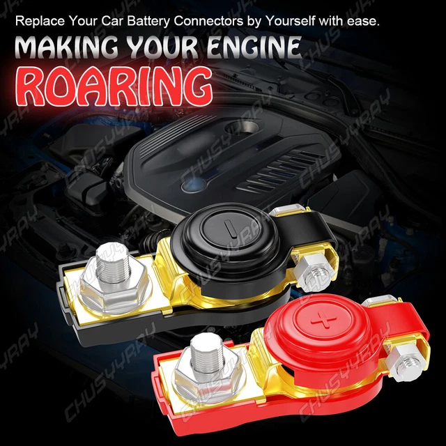 CAR BATTERY TERMINAL Connector Positive Negative Post Heavy Duty Clamp