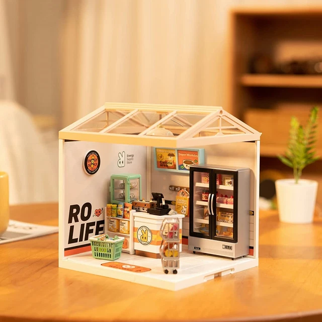 Rolife Plastic Doll House Building Set DIY Miniature Dollhouse Child Toy Gift