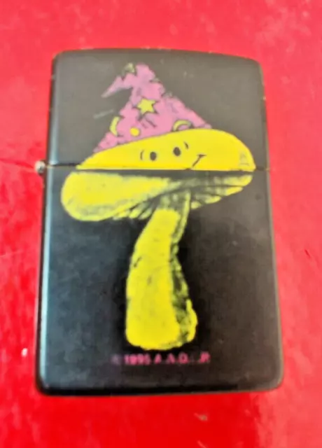 1995 black Magic Mushroom Head Zippo