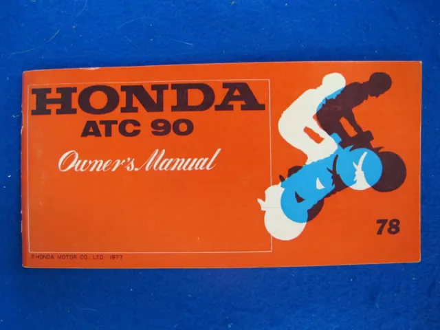 Honda 1978 ATC90 New Old Stock Factory Original Owners Manual F226