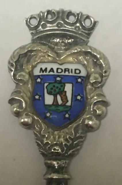 Madrid Espana Silver Vintage Souvenir Spoon Collectible