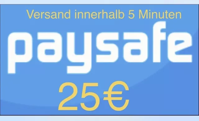 PaySafeCard 25€ Guthaben - Versand innerhalb 5 Min - Beschreibung Beachten