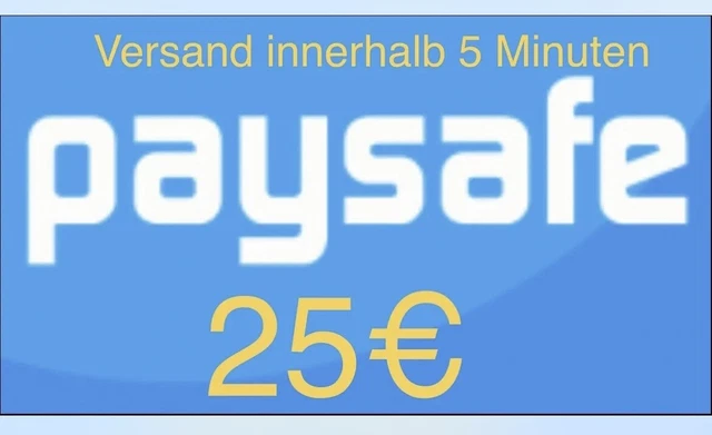 PaySafeCard 25€ Guthaben - Versand innerhalb 5 Min - Beschreibung Beachten
