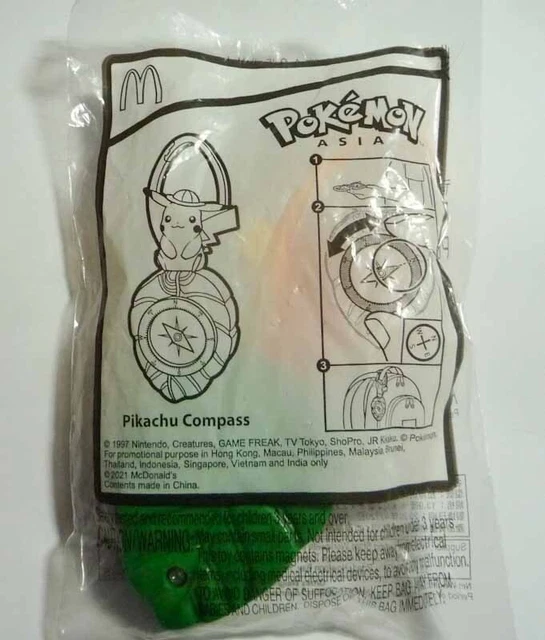 McDONALDS Pokemon ASIA PIKACHU COMPASS Happy Toy MINT 2021 Malaysia McD Sealed