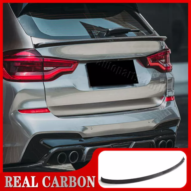 Fits BMW X3 G01 F97 X3M IX3 2019-22 REAL Carbon Rear Middle Spoiler Window Wing