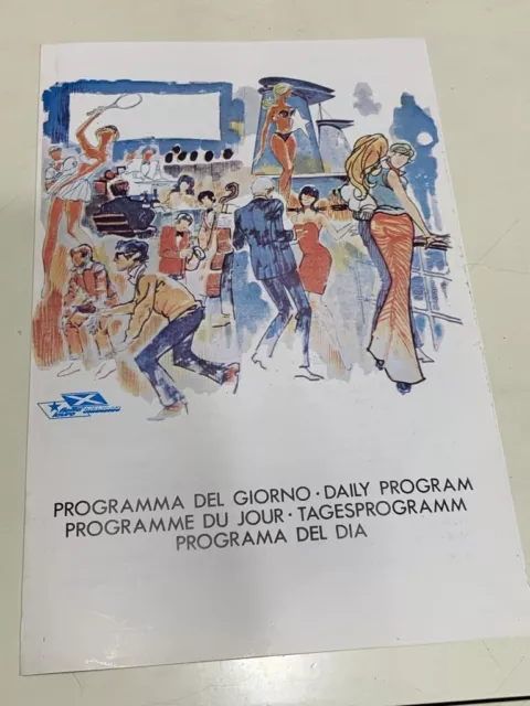 brochure nave FLOTTA LAURO crociera DEL GIORNO anni 70