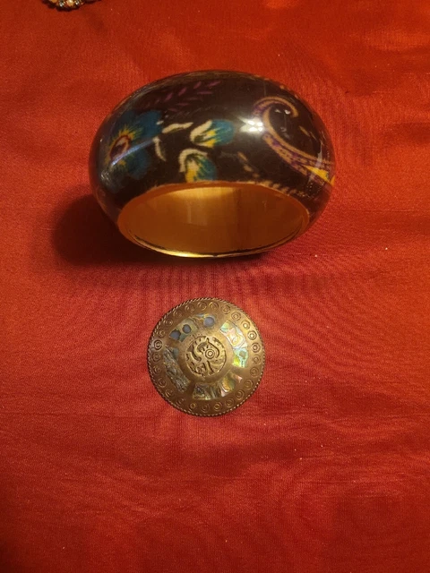 Vintage Sterling Silver 925 Aztec Mayan Pendant/ Pin Brooch Lot