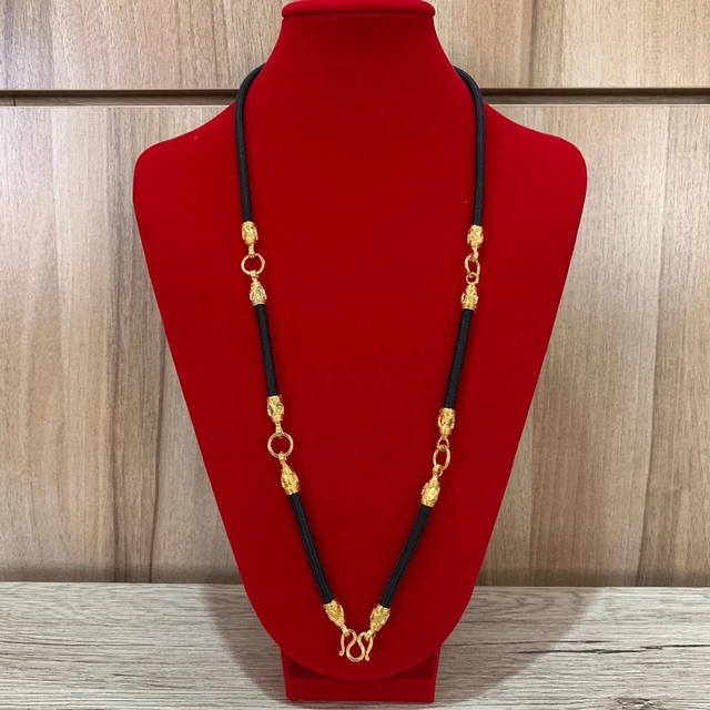 Necklace Rope Gold Plated 26" inch for Hanging 5 Pendant Thai Buddha Amulet