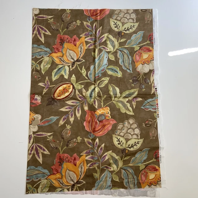 Serigrafía de tela poética moderna Waverly 1 yarda linaza 39x53,5 algodón floral