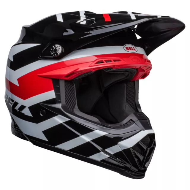 Bell Helmet Moto-9S Flex Motocross Mx - Banshee Gloss Black / Red