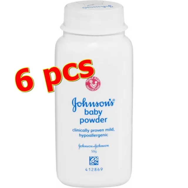 Johnson & Johnson's J&J Baby Powder Talc Talco Para Bebes Original 50g x 6 pcs