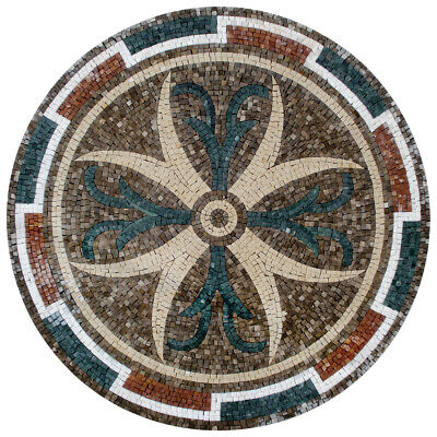 MD192, 31.5" patrón mosaico azulejo baño suelo piscina Medallón