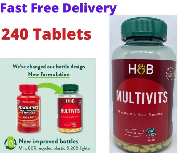 240 TABLETS HOLLAND & Barrett Radiance Multivitamins And Minerals Food