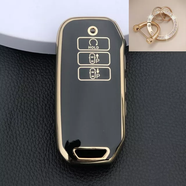 TPU Car Remote Key Fob Cover Case For Kia Sorento Sportage 2021 2022 Black