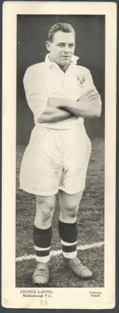 Topical Times Footballer 1938-Middlesbrough-George Laking
