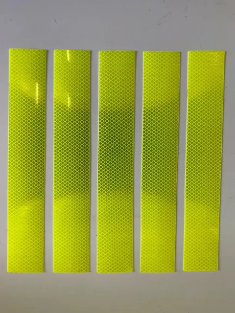 6 SIZES  4 Colours 3M Reflective Tape strips -AUS -Hi vis Fluro Adhesive Safety