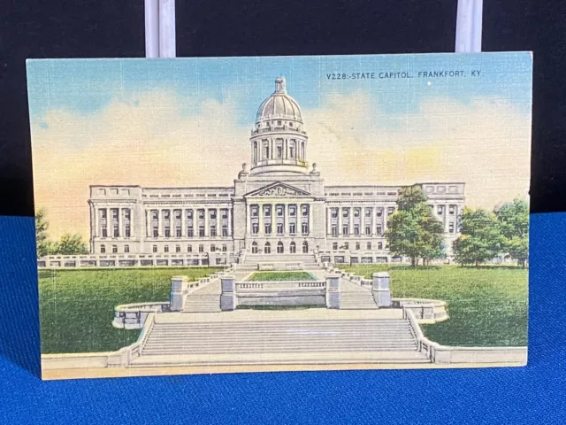 State Capitol Frankfort Kentucky Vintage Linen Postcard Posted 1945 Louisville