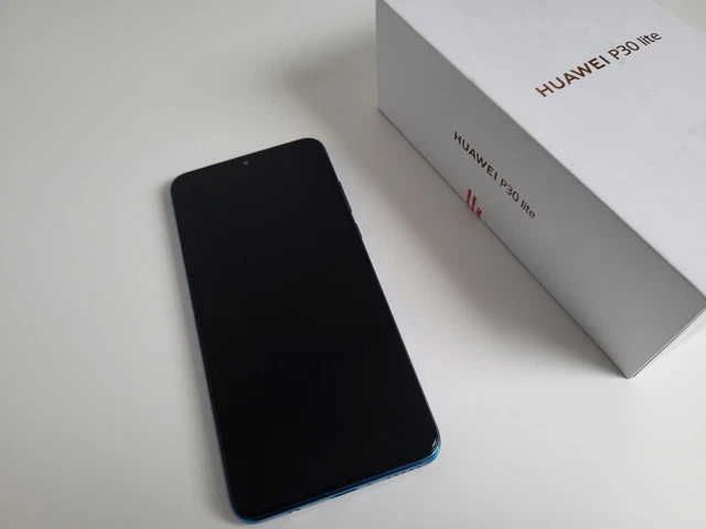 Huawei P30 Lite Smartphone débloqué - 128 Go - Bleu paon RAM 4 Go