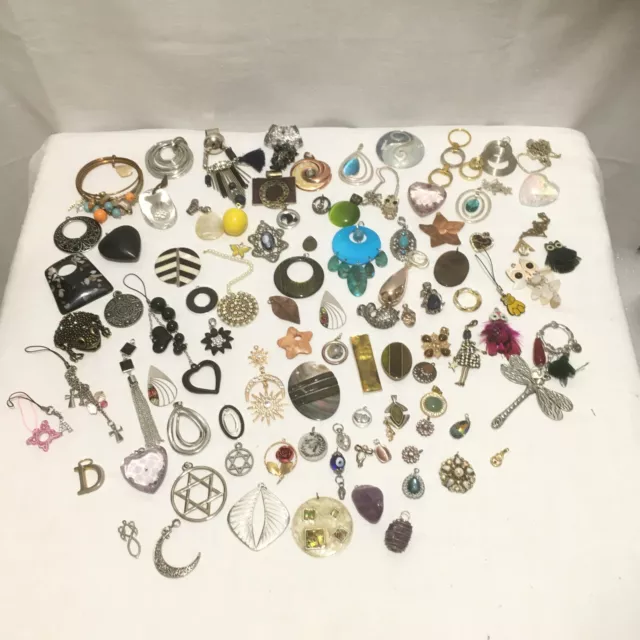 Job Lot of 96 Pendants Mixed Shapes Sizes Themes