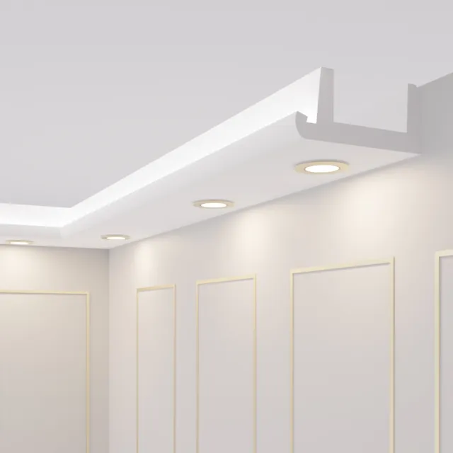 Moderne LED Moulure en Stuc, LED Profil,LED Stuc Plafond - 9 Mètres