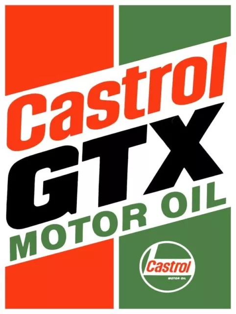 Castrol GTX Motor Oil New Metal Sign:  12 x 16" & Free Shipping
