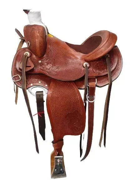 Selle en cuir Western Roping Ranch Wade de taille 15 pour
