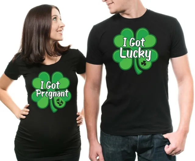 St Patricks Day Pregnancy announcement Maternity Baby Announcement Shirts