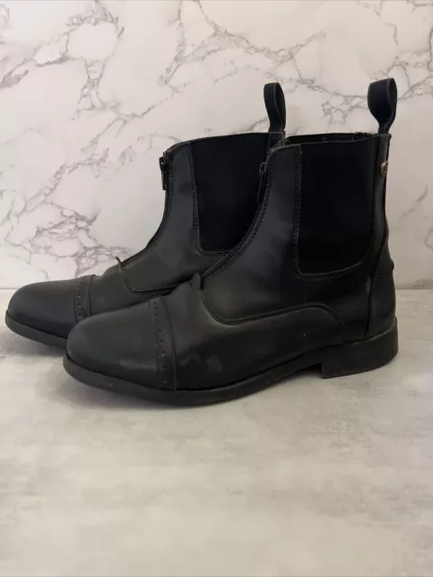 Equistar Womens Zip Paddock Boots Black 8.5