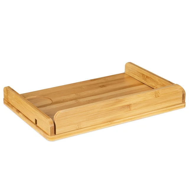 Table de chevet amovible en bambou 38 x 26 x 11 cm pour lit superposé Navaris