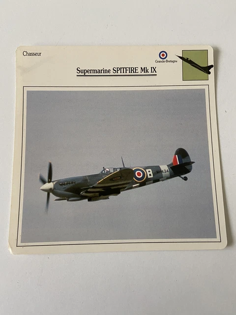 Carte Collection Chasseur Supermarine SPITFIRE Mk IX