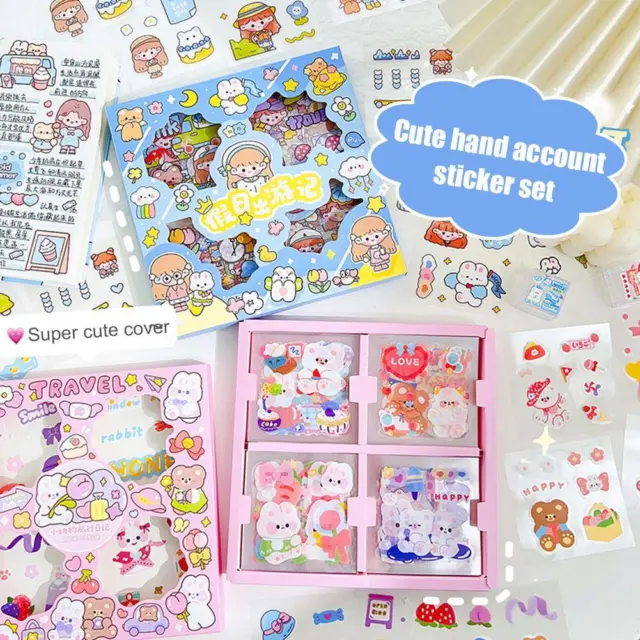 Cute Cartoon Handbook Sticker Stationery Sticker Momo Sticker PET Ins Style D2A2
