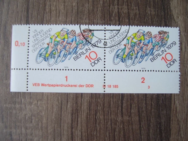 DDR; Mi.-Nr. 2433 FN 3 und mit Druckvermerk, gestempelt