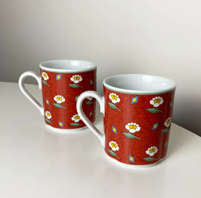 2 x [ Villeroy & Boch ] RED [ Switch 1 - GALLO ] Porcelain Mug MADE IN GERMANY