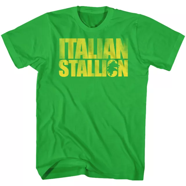 Rocky Film Jaune Italien Étalon Logo Sylvester Stallone Homme T Shirt