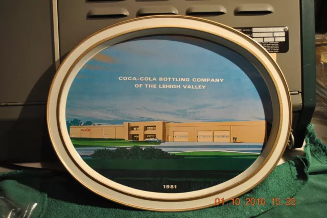 Coca-Cola Bottling Company -- 1981 Bethlehem, Pa -- Metal Tray 11" X 14"