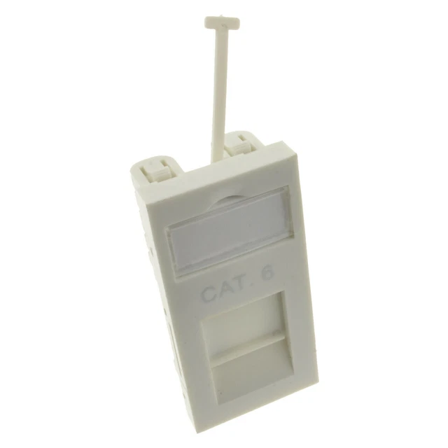 CAT6 LOW PROFILE RJ45 Module Keystone with Name Plate in White [006693 ...