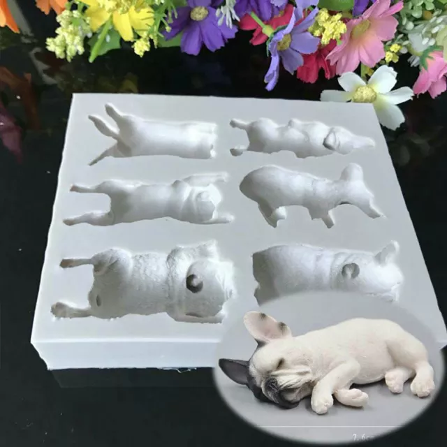 Cake Mould 3D Dog Animal Fondant Silicone Icing Mold Chocolate Baking Pet Doggy