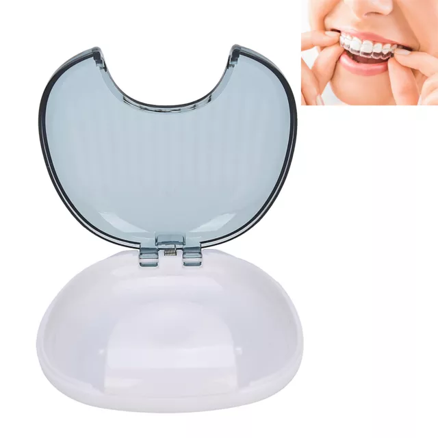 (Gris Blanc) Orthodontic Retainer Case Wasserdichte Mundstück-Zahnprothesen GD2