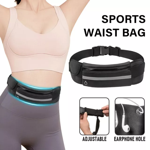Waterproof Sport Waist Fanny Pack Belt Bum Pouch Camping Running Hiking Gym Bag