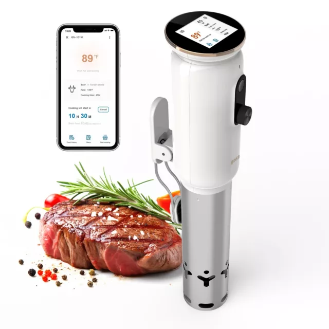 INKBIRD Sous Vide Slow Cooker ISV-101W WiFi Monitor TFT Display Pre-Alarm 1000W