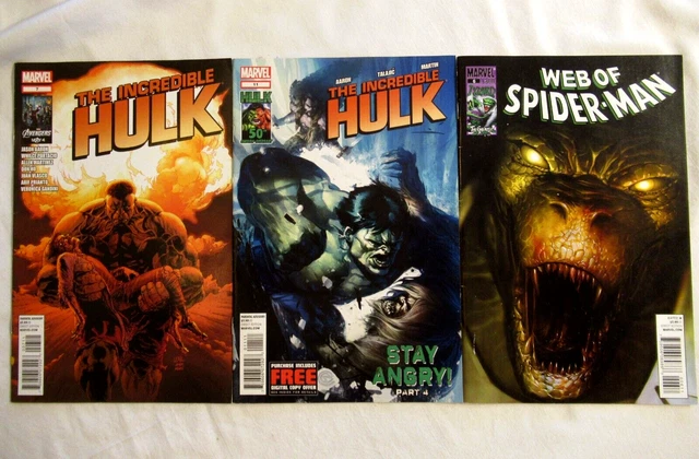 Incredible Hulk #7 #11 and Web of Spiderman #6 Lot of 3 Marvel Comics