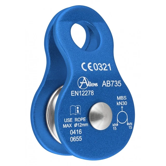 Aliens - Standard Pulley 30kN blau Seilrolle Umlenkrolle Klettern