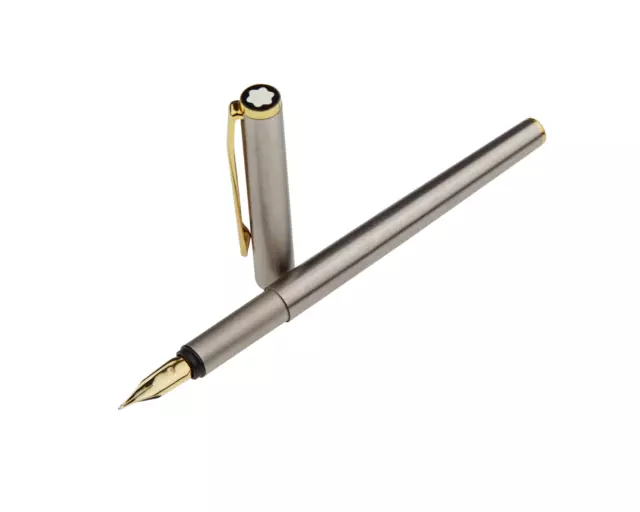 Montblanc Noblesse Füller Nr.1128 Edelstahl 14 Karat F-Feder Slim Line Classic