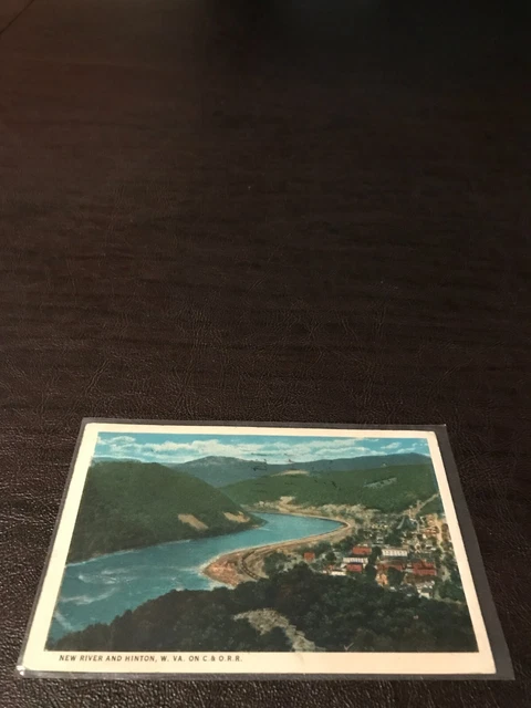 Vintage  Posted Postcard New River And Hinton, W.va. On C & O Railroad / 1926