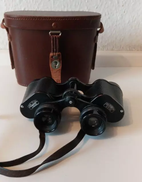 Carl Zeiss 8 x 30 Deltrintem Fernglas mit Ledertasche und Gurt