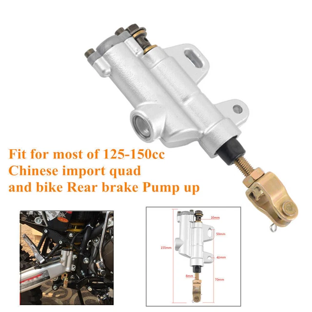 1PCS Rear Oil Master Cylinder Foot Brake Straight Pump Motorcycle ATV Bike Quad
