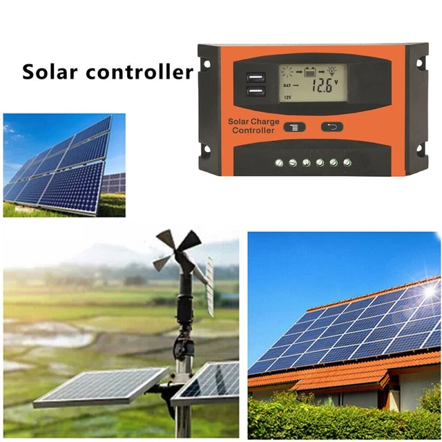 Cargador Controlador Pantalla LCD MPPT Panel Solar Manual del Usuario Duradero Alta Calidad