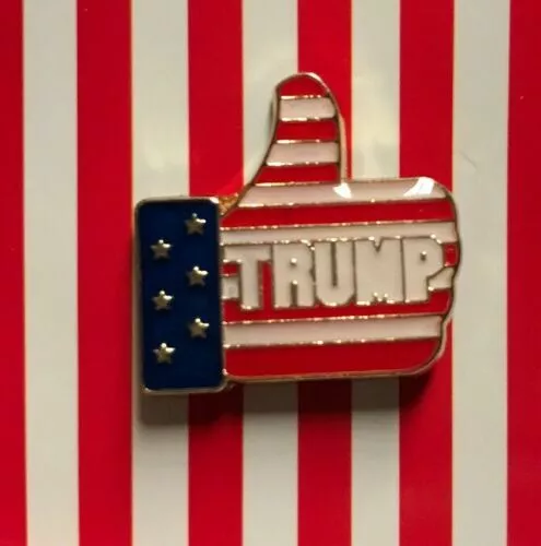 Donald Trump 2024 Thumbs Up MAGA Lapel Hat Pin Tie Tac FAST USA SHIPPING